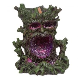 Crystal Green Man Backflow Incense Burner